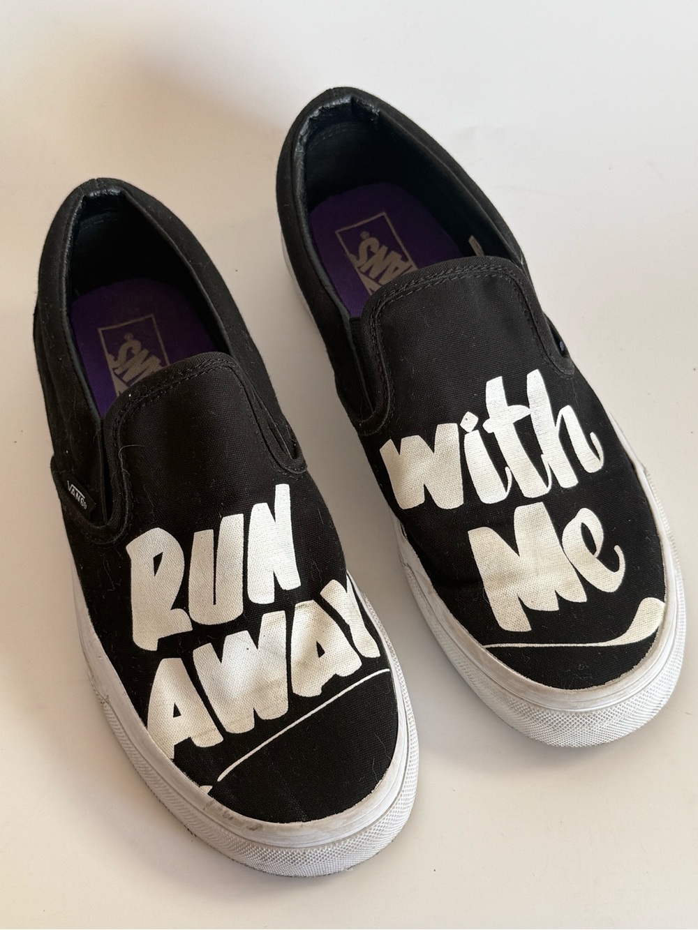 Vans Baron Von Fancy Slip On Canvas Shoes 8.5 Run Away With Me